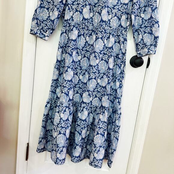 Women’s J. McLaughlin Deco Shell Geo Kailyn Dress In Blue XS - Picture 4 of 7